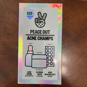 SOLD New in box Peace Out Acne Champs